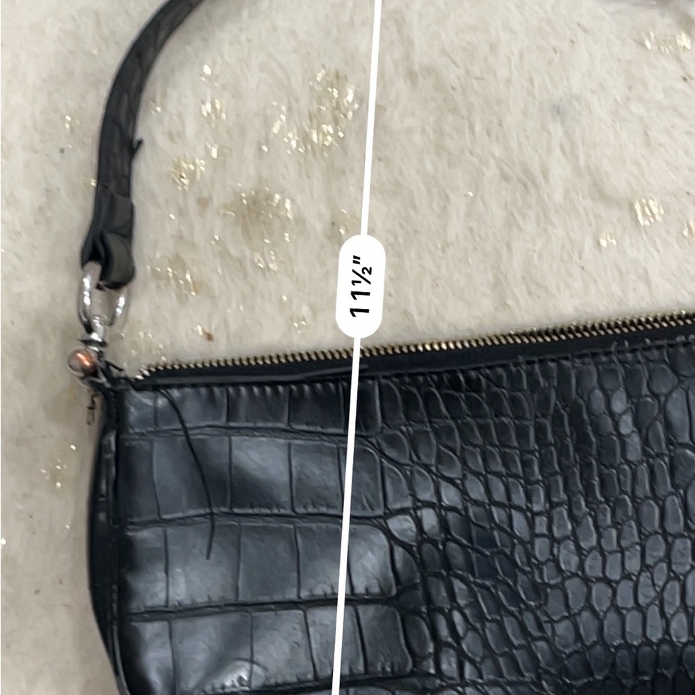 Urban outfitters black crocodile mini embossed shoulder bag - Picture 9 of 9